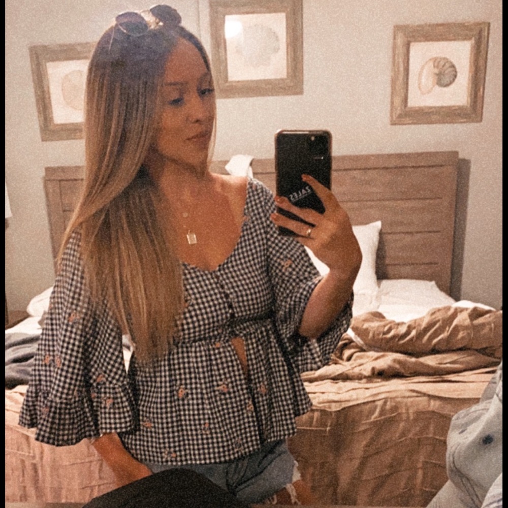 Coco + Jaimeson Checkered Split Top - image 2